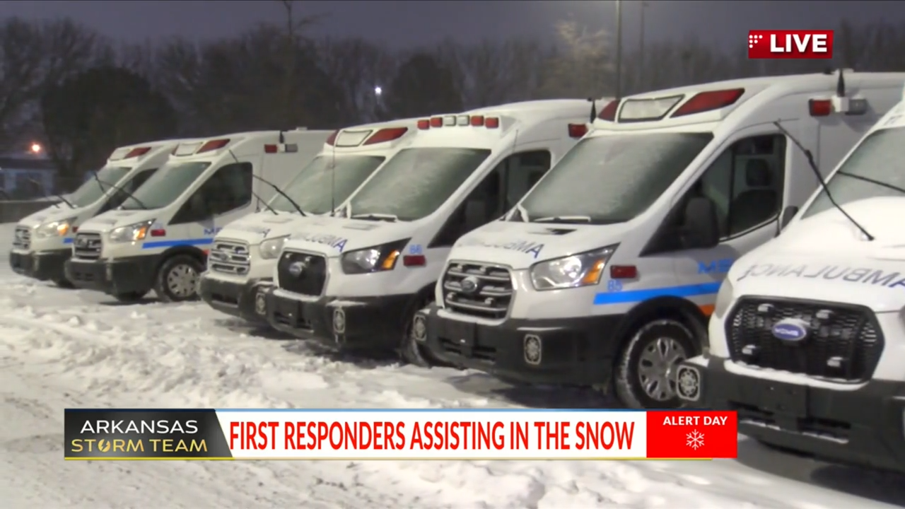 Ride-along shows how winter weather challenges MEMS crews on central Arkansas roads